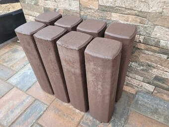 8 ks palisád VERA 110x110x400 mm, hnědá.