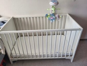 Dětská postýlka Ikea+matrace s ochranou