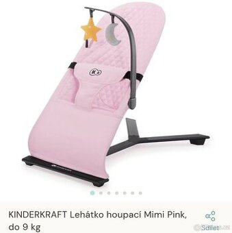 KINDERKRAFT Lehátko houpací Mimi Pink, do 9 kg