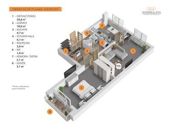 Byt 2+1 (70m2) Hradec Králové - 1