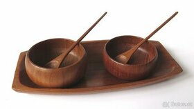 Tácek a mističky z teakového dřeva