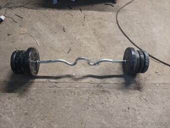 Prodám EZ osu + 25 kg závaží