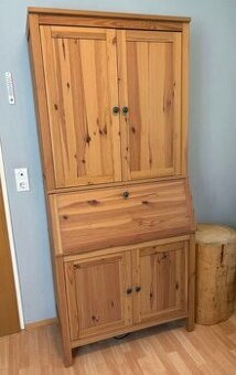 Ikea Hemnes sekretář - knihovna- masiv Leksvik