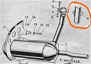 Kryt spony výfuku škoda 1000mb