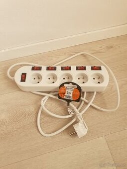Kabel prodlužovací Solight 5x zásuvka, 6x vypínač, 2 m