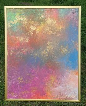 Obraz Tanec svetiel 2024 - nevidomá malířka Lea