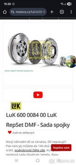 1,6HDi 80kw Spojková sada Luk 600 0084 00