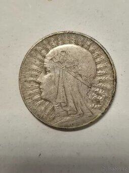 Stříbrná mince 5 Zlotých 1933