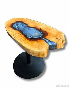 EPOXIDOVÝ STŮL BLUE OCEAN - PRŮMĚR 27 X 46 CM