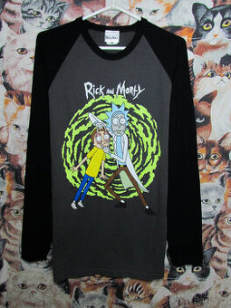 Nove tričko s dlouhým rukávem / mikina Rick and Morty oficiá