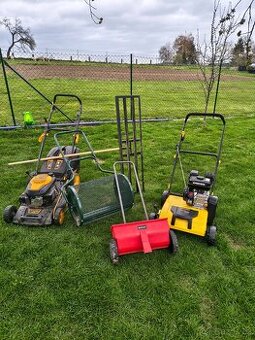 Vertikutator, nivelační hrábě, válec na substrát