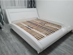 Koženková manželská postel 180 cm - 1