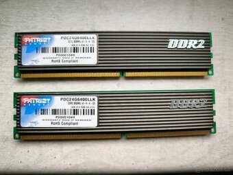 Paměť DDR2 Patriot 4GB (2x2GB) 800MHz