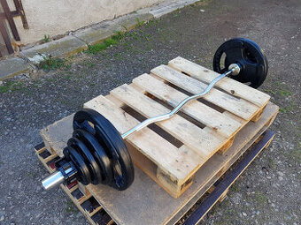EZ činka 51kg olympijská 150cm - EXTRA dlouhá