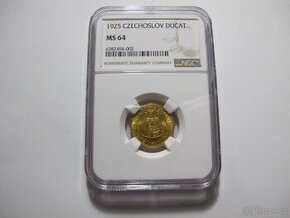 SVATOVÁCLAVSKÝ DUKÁT 1925 NGC MS 64