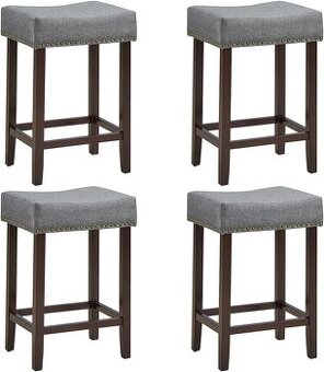 Barové stoličky s ergonomickým sedákem- sada 4 kusů - 1
