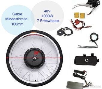 Sada pro přestavbu předního kola 28’’ 1000w 48v