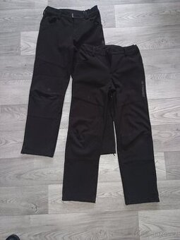 2x zateplené softshellové kalhoty