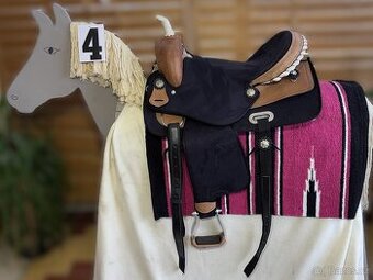 Westernový sedlový komplet 4) černo hnědý