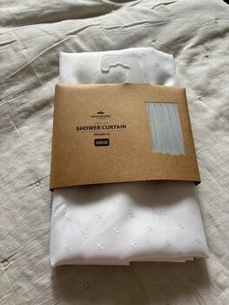 Bílý sprchový závěs Jysk