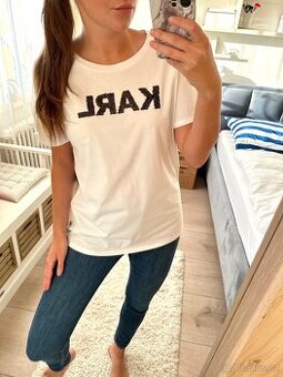 KARL LAGERFELD BÍLÉ TRIČKO 2