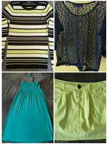 Dámské oblečení L-XL svetry, šaty, sukně 250 Kč
