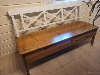 Ikea - dřevěná lavice s úložným prostorem