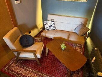 Sedačka s křeslem a stolem SET