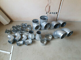 SPIRO díly k potrubí vzduchotechniky, odbočky/sedla/kolena