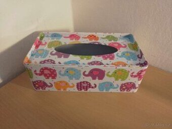 Krabička na kapesníky - Sloníci