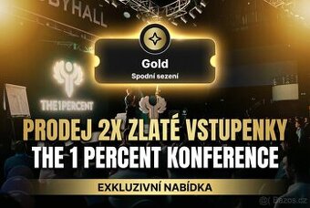 Prodám 2 Gold vstupenky na THE1PERCENT Experience v Brně