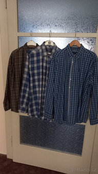 košile pánská kostka, velikost XL, 3kusy