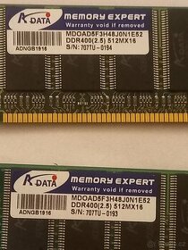 Paměť RAM DDR400 2 x 512 DDR400 MX16