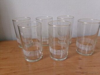 Sada 6 retro skleniček 1 dcl.