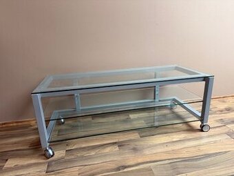 TV stolek sklo/kov - za odvoz