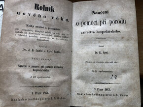Rolník nového věku - učebnice z r. 1863 v kůži
