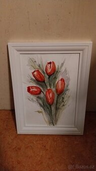 Obrázek s tulipány