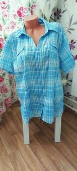 KRÁSNÁ LETNÍ TYRKYSOVÁ KOŠILE - BEXLEYS - vel. 52