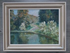 Obraz krajiny - originál Vl. Mencl