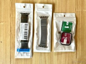 Ocelové pásky Milanese na Apple watch, kryt na Apple Watch 9