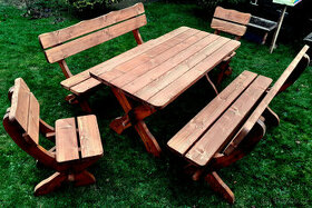 Dřevěná sestava zahradního nábytku 160cm - 1