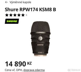 Shure KSM8 black capsule