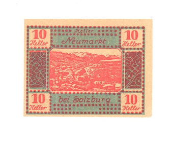 10 Heller Neumarkt bei Salzburg, Rakousko 1920