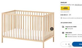Postýlka IKEA i s matrací