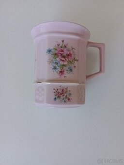 Hrnečky růžový porcelán - 1
