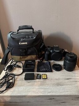 Canon EOS 1300D + 18–55mm objektiv, 2x SD karta, brašna