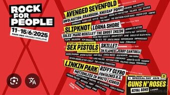 2 ks 5 denní vstupenky na ROCK FOR PEOPLE 2025