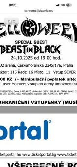 Helloween prodám vstupenky