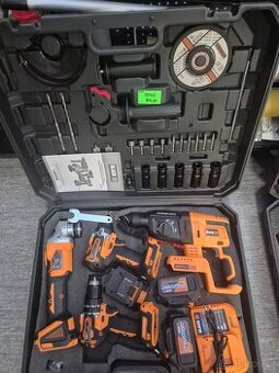 Sada aku. nářadí bruska,vrtačka,bourací kladivo,utahovák