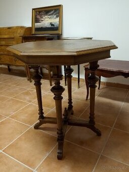 Osmiboký (oktagonální) odkládací / kávový stolek | stylový k